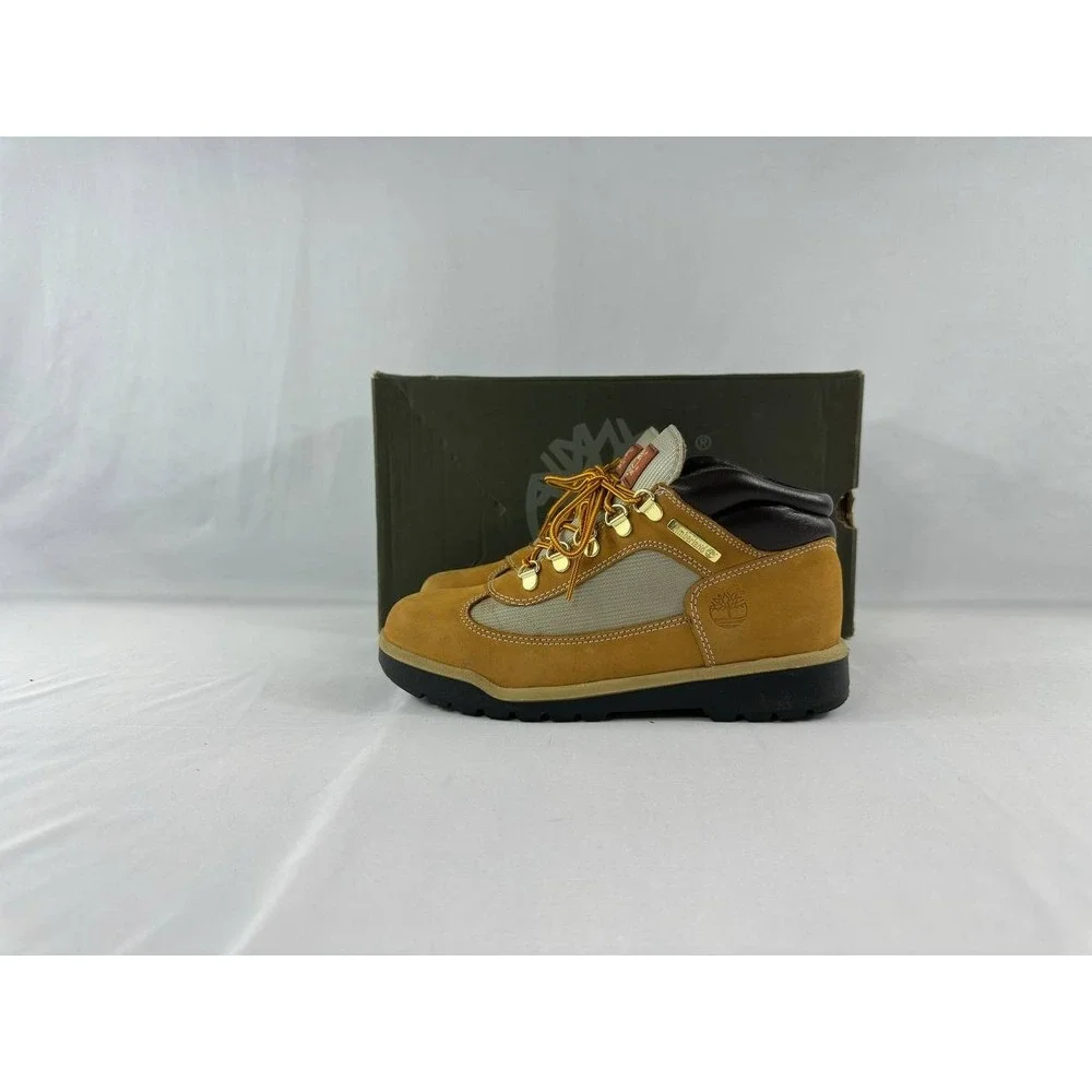 Timberland Field Boots Boys Size 5.5 Wheat Nubuck Leather Hiking 15945